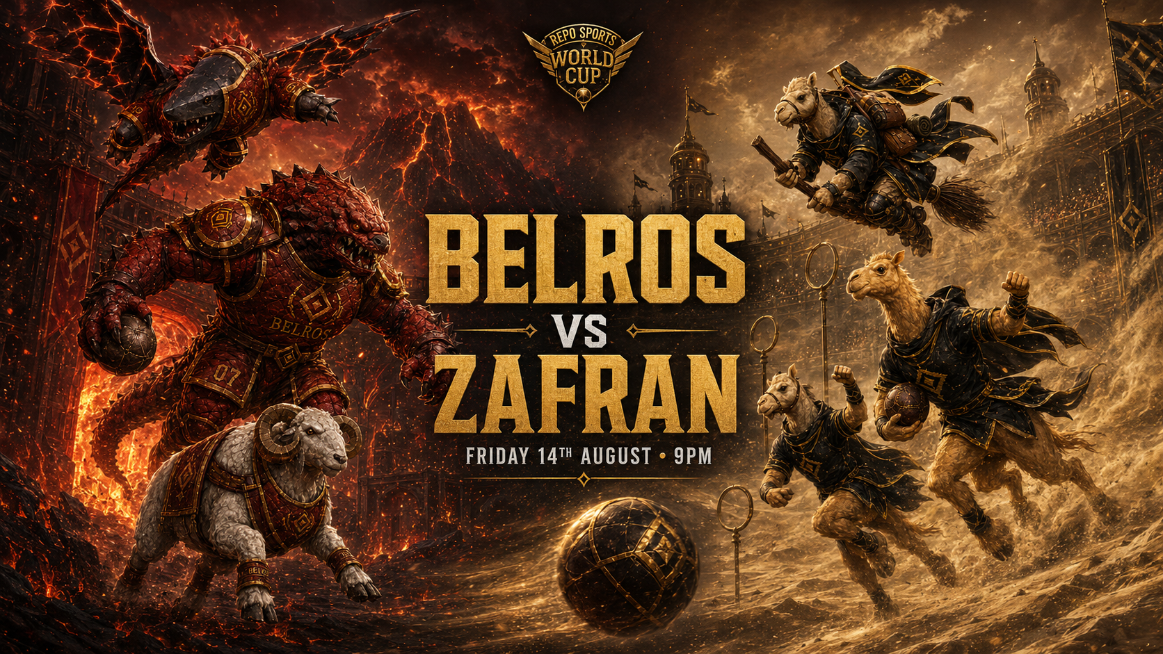 Upcoming fixture: Belros vs Zafran, Friday 14th August at 9pm