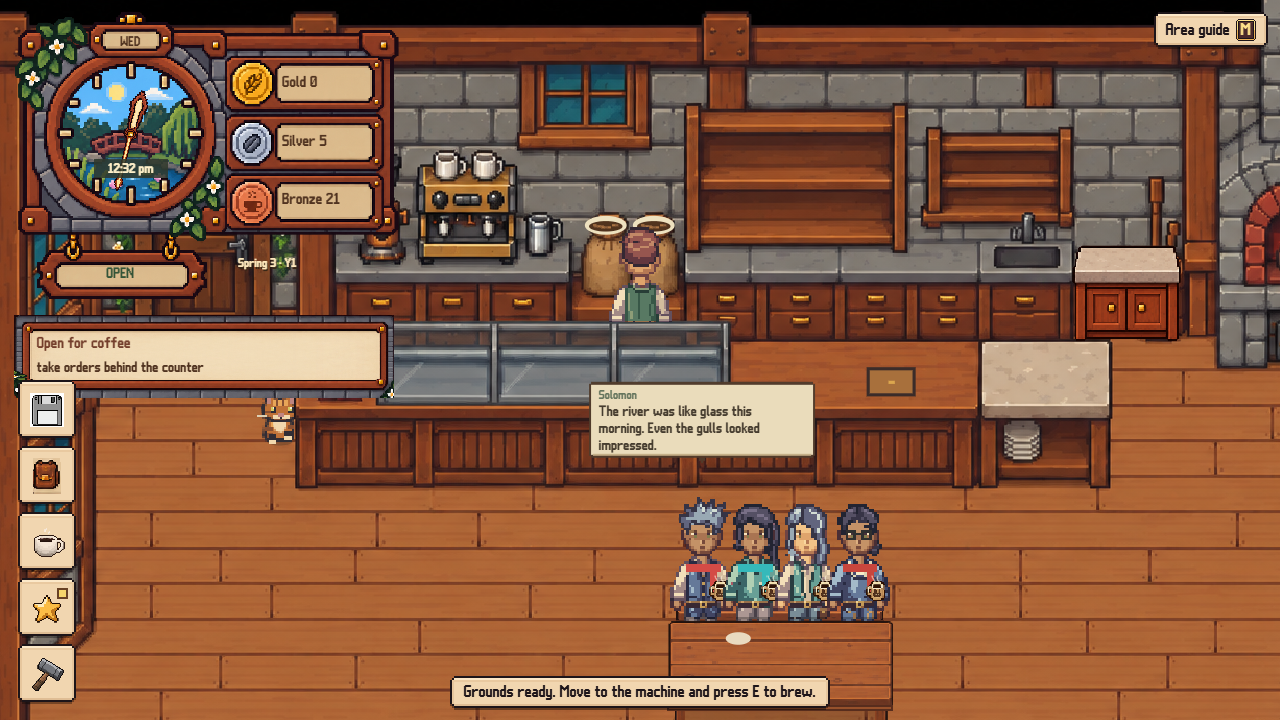 Friends visiting the café